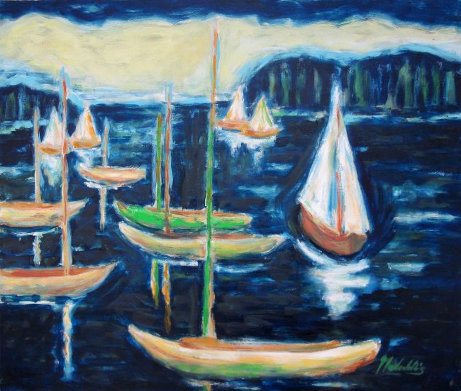 Blau-grünes Paradies,Öl auf Leinwand,2011,60 x70cm