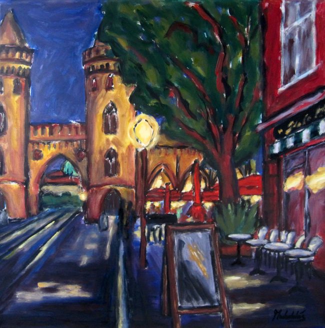 Blaue Stunde (Potsdam-Nauener Tor) Öl auf Leinwand, 2012, 68 x 68 cm