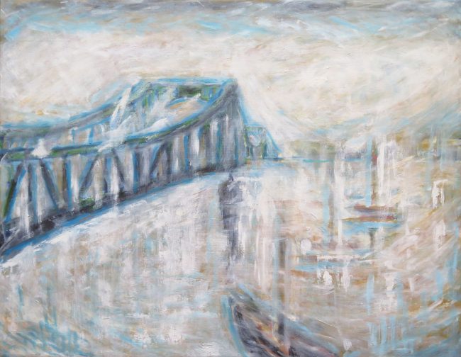 Impression – Glienicker Brücke, Öl auf Leinwand, 2019, 70 x 90 cm