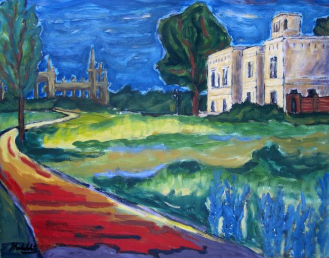 Schwanenallee, Öl auf Leinwand, 2012, 80 x 100 cm