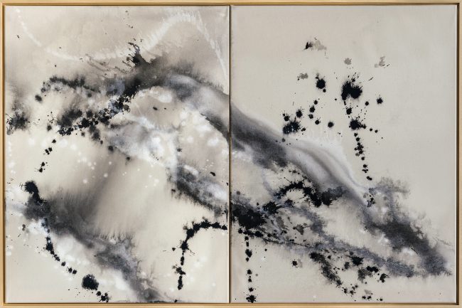 Wandel Acryl auf Nessel Diptychon 2020 je 90x70cm low